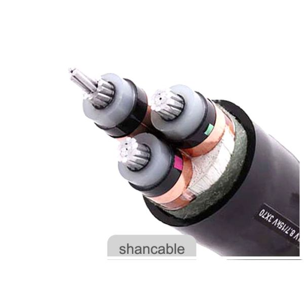 Quality Custom Made XLPE Copper Cable / Black Insulation Underground Power Cable for sale