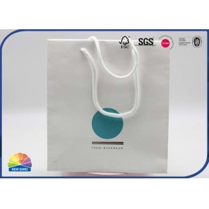 Buy cheap 180gsm Biodegradable Printed Kraft Paper Shopping Bags With Handles from wholesalers