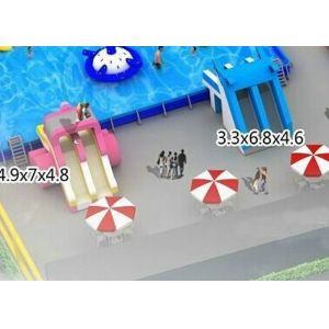 Summer Entertainment Inflatable Water Slide Park with High Frequency Welding