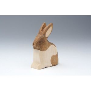 Buy cheap Beech Ashtree Wood Carved Bunny Rabbit Figurine OEM Logo from wholesalers