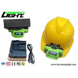 ABS / PC LED Miners Cap Lamp 13000lux Support USB Fast Charge With OLED Screen