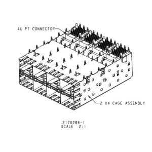 Buy cheap SFP Ganged 2x4 Connector Optical Fiber Transceiver 2170286-1 from wholesalers