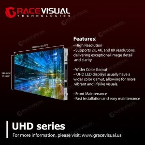 16:9 Ultral HD LED Display Indoor Fixed Full Color Advertising Led Screen