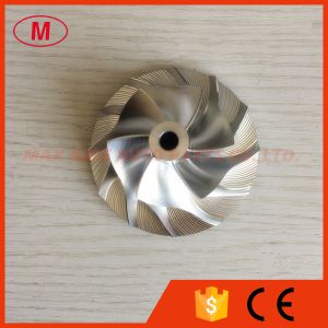 Buy cheap RHF55 46.52/68.01mm 6+6 blades point milling turbo Turbocharger Billet/milling/aluminum 2024 compressor wheel from wholesalers