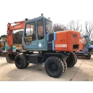 Strong Power EX100 10T Wheeled Used Hitachi Excavator