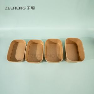 Buy cheap Eco - Friendly Recyclable Rectangle Kraft Paper Bowls Food Packing from wholesalers
