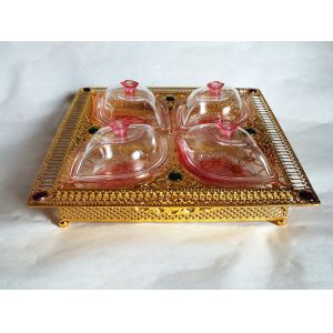 Buy cheap Multifunctional metal frame square shaped platter from wholesalers