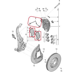 Buy cheap For Bentley Bentayga Front Brake Pads & Sensors KIt OEM 4M0698151AE 4M0698151AK 4M0615121R 4M0615121S 4M0615121AB from wholesalers