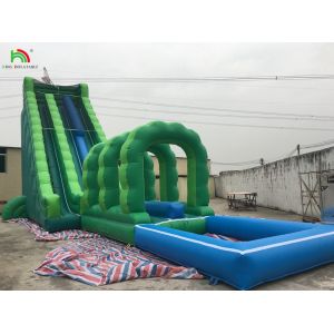Buy cheap Giant Water Slide Inflatable Commercial Inflatable Water Slide with Pool from wholesalers