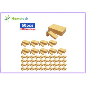Custom Logo Bamboo Wooden USB Flash Drive 32GB 4GB 8GB 16GB For Smart Device