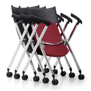 Buy cheap mobile foldable chair with casters from wholesalers