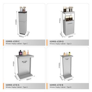 Display Shelf Grey Iron Promotion Cabinet For Customized Store Display Furniture