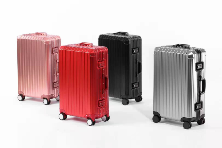 Buy cheap 1815 Aluminum alloy trolley suitcase 20/24/28 Large Black heavy-duty spinner Luggage suitcase set with TSA Lock,carry on suitcase,hard shell luggage from wholesalers