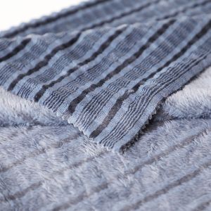 Buy cheap Classic Double Side Soft Polyester Fabric For Sleepwear Pajamas Women Clothes Cationic Striped Sheared from wholesalers