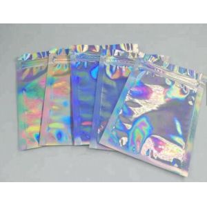 Buy cheap Three side seal small size holographic mylar k packing bag for powder products from wholesalers