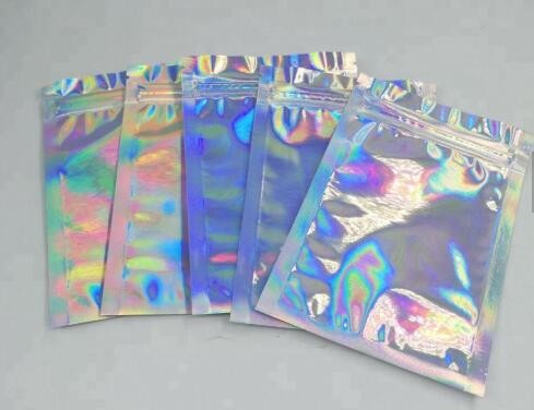 Quality Three side seal small size holographic mylar k packing bag for powder products for sale