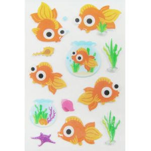 Buy cheap Die Cut Puffy Fish Stickers Sponge Stickers For Desk / Wall Customized Logo from wholesalers