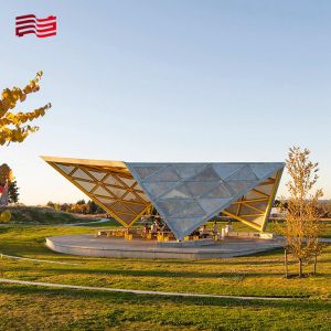 Buy cheap Deluxe Modern Outdoor Scenic Pavilion and Custom Print Method SCULPTURE Creative Gazebo from wholesalers