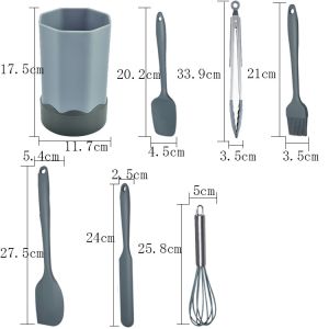 Buy cheap 12 Piece Gray Silicone Spatula Kitchenaid Cookware Utensil Set Customized from wholesalers