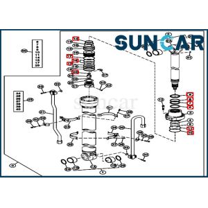 Buy cheap Wear-resistant 4448399 Arm Cylinder Seal Kit John Deere 210 Excavator Cylinder Service Kit from wholesalers
