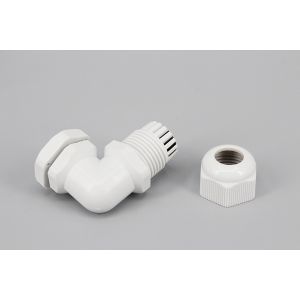 Buy cheap DEMOELE New Material black and grey white IP68 waterproof Nylon Right Angle Cable Glands with CE certificate from wholesalers