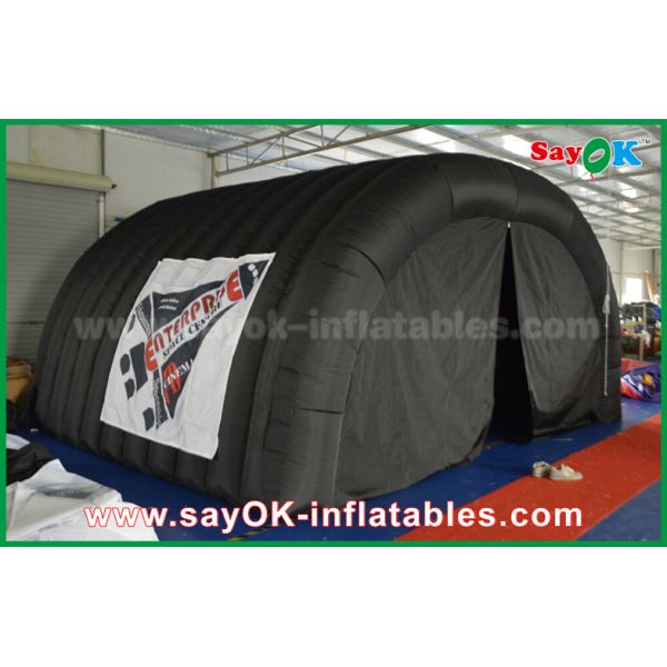 Air Inflatable Tent Black 210D Oxford Tunnel Inflatable Camping Tent With Logo