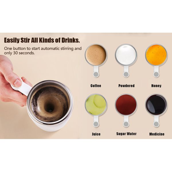 Quality Rechargeable Automatic Magnetic Self Stirring Coffee Mug 12 Ounces for sale