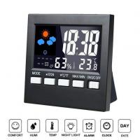 Buy cheap Indoor 12/24 Hour Time Display Digital LCD Weather Clock With Backlight product