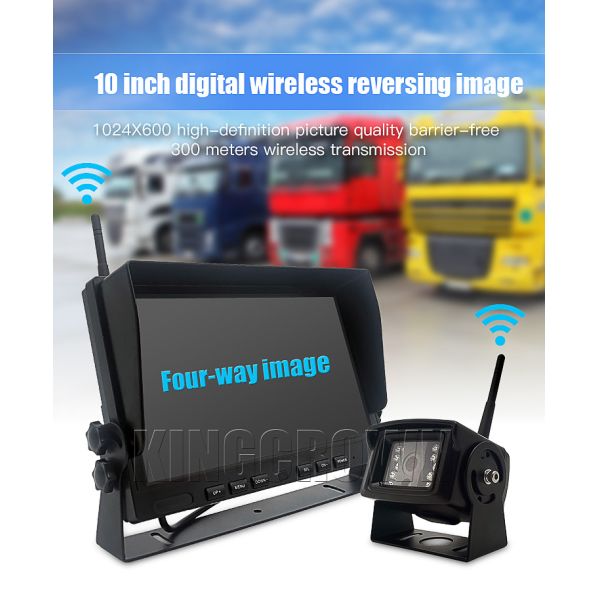 Infrared Waterproof Wireless Trailer Backup Camera 140 Degree View Large