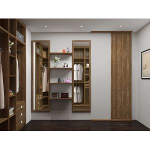 Hinged Door MDF Built In Walk In Wardrobe Furniture Custom