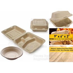 Buy cheap Amazon top seller 2018 1500ml square 3 compartments biodegradable corn starch disposable lunch container bagease bagplas from wholesalers