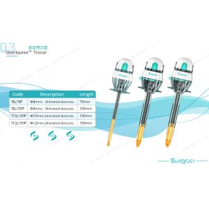 Retractable Blade Tip Laparoscopic Disposable Bladed Trocar with Sheath