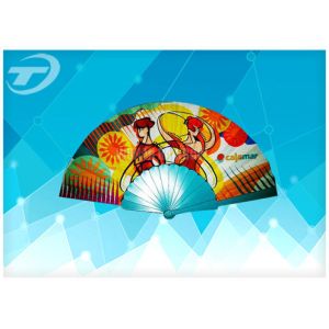 Buy cheap Customized Fabric Folding Hand Fans , 23cm Fabric Folding Fans from wholesalers