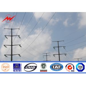 Buy cheap 132 KV Dodecagon Galvanized Power Transmission Poles With Cross Arm 12 Side from wholesalers