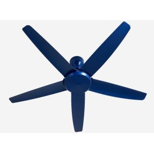 Modern Blue 56 Inch DC Motor Ceiling Fan Remote Control Without Light for living