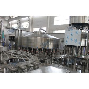 PLC Control Water Production Line , 15000BPH Plastic Bottle Monoblock Filling