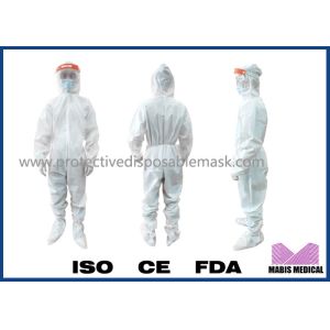Buy cheap Full Body White Waterproof Disposable Isolation Clothing from wholesalers