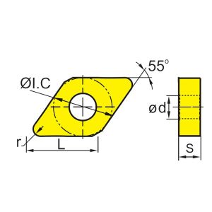 Precision Ground PVD Coated DCMT CNC Insert for High Performance Turning with 3
