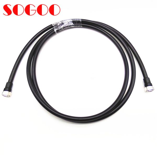 4.3-10 Male to 4.3-10 Male 1/2" Superflex RF Feeder Cable / Corrugated Low PIM Microwave Coaxial Cable