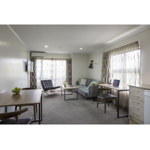 Buy cheap Budget hotels interior design of Leather upholstery headboard bed with Wood structure desk and tables from wholesalers