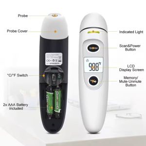 Home Digital Forehead Thermometer With Memory and Fever Warning FDA Approved
