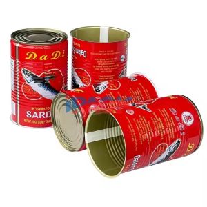 Buy cheap Basa fish canned best storage solution with easy open cover with various innovation design for sardine fish in oil caned tin plate canister from wholesalers