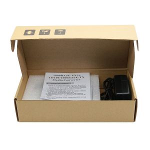 Black Ethernet Fiber Media Converter 10/100/1000M Single Fiber Single Mode 20km