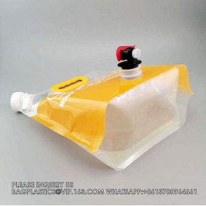 8L Stand Up Pouch With Tap Dispenser Big Foldable Pouches Standing Pouch