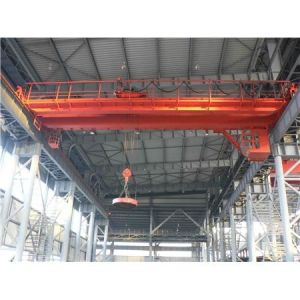 Buy cheap QC type electromagnetic bridge crane A6 heavy duty with cabin control for steel mills from wholesalers