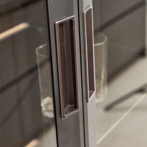 Buy cheap Modern Design Customized Black Melamine MDF Modular Kitchen Cabinets from wholesalers