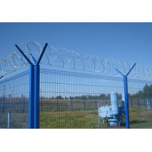 Wire Mesh Fence Panels Coated Blue and Dark Green With Powder Coated 2230mm x