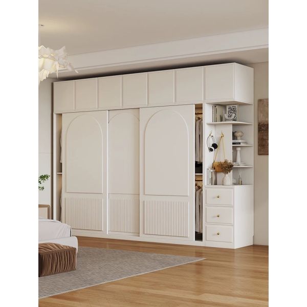 Quality Custom Household Sliding Door Wardrobe Already Assembled Wooden for sale