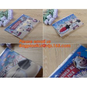 Buy cheap back to school stationery New Cheap top zip lock plastic PVC pencil case bag with customized printing from wholesalers