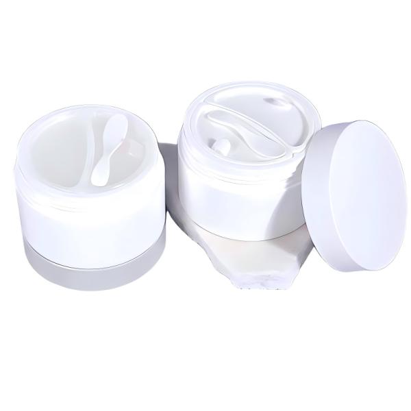Buy cheap 50+50g PP Plastic Cream Jar with No Mechanical Issues and Gentle on Delicate Formulas from wholesalers